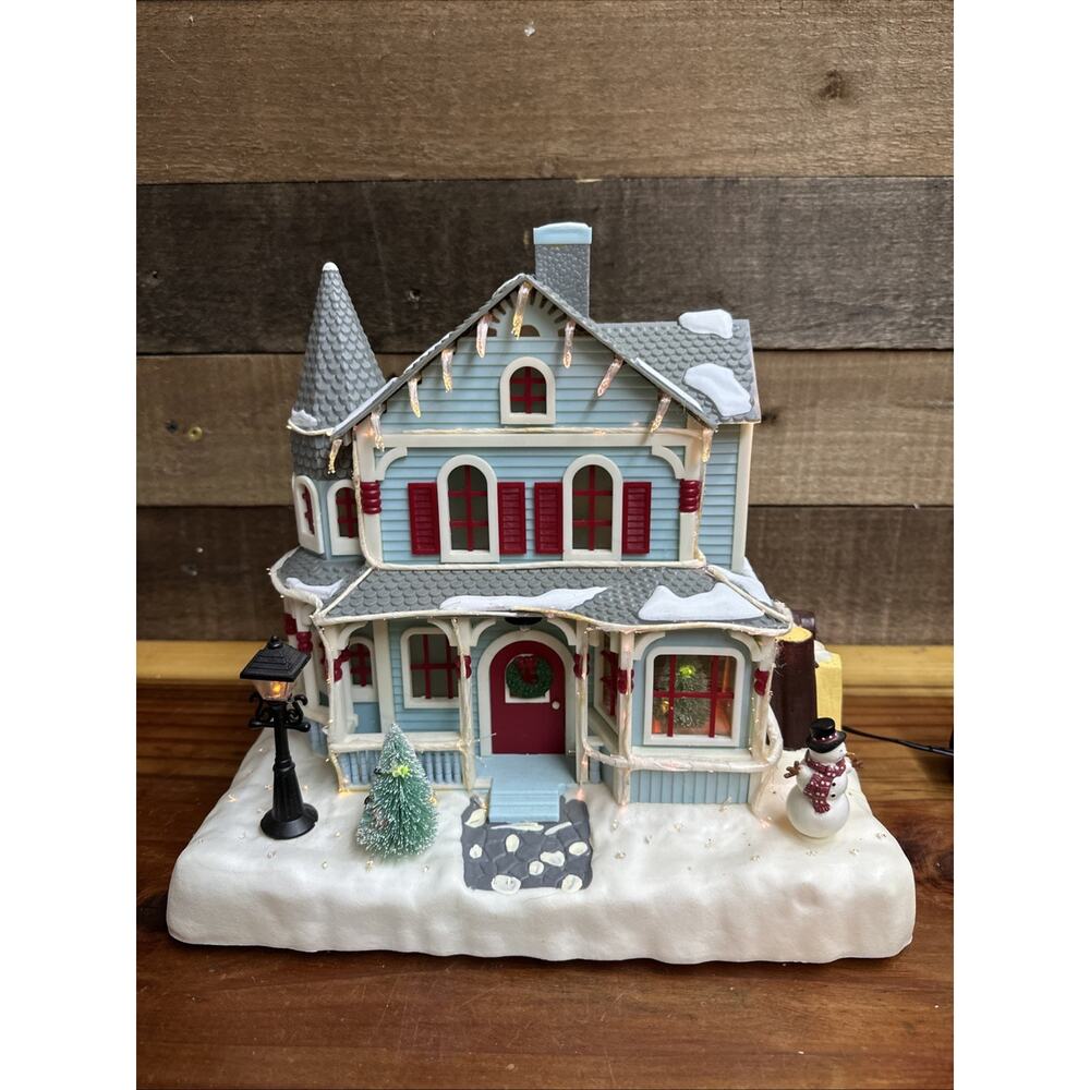 2001 Avon Holiday Splendor Lighted Fiber Optic Christmas House MISSING TREE